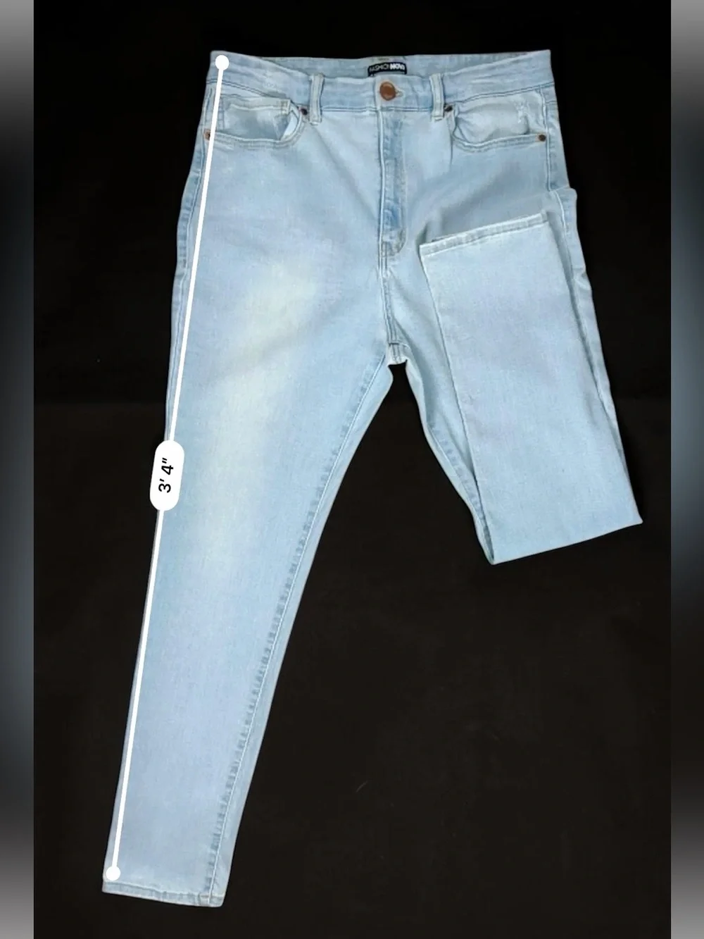 Fashion Nova Women’s Size 15 Light Wash High Rise Skinny Jeans Stretch Denim